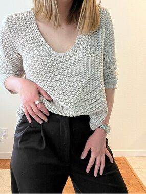 Banana Republic Beige Linen Sweater
